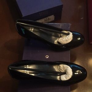 Stuart Weitzman black patent leather
